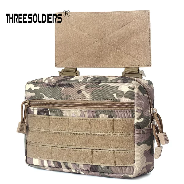 Army fan CS tactical vest front belly bag multi-functional sundries storage bag outdoor MOLLE zipper kit