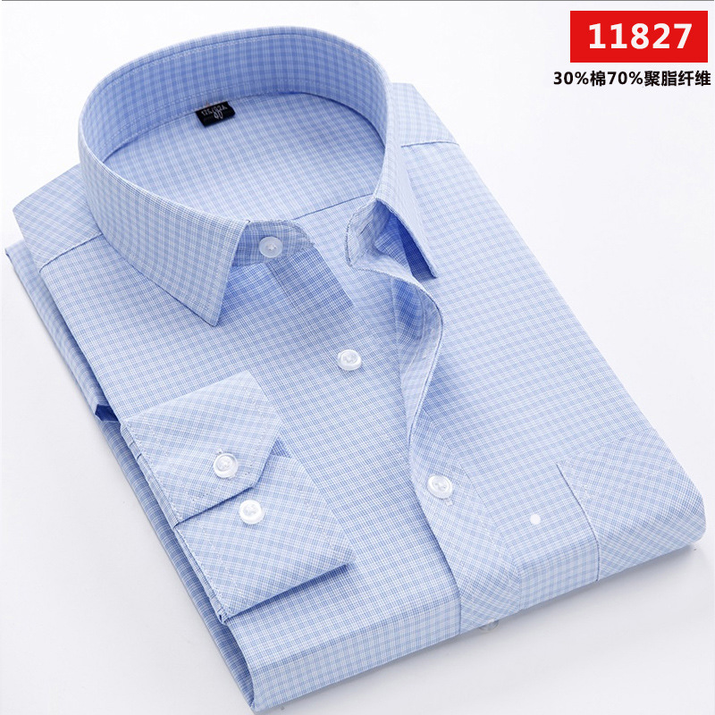 Camisas de primavera y otoño para hombre, camisas de manga larga para hombres de mediana edad y mayores, camisas holgadas para papás, ropa para personas mayores, camisetas para abuelos, venta al por mayor.