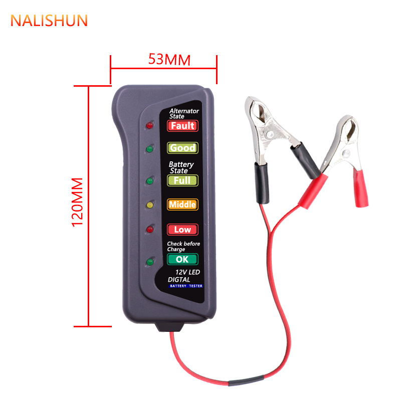 Detector de batería de coche eléctrico medidor de prueba de capacidad de batería 12v16v24v medidor de descarga instrumento de medición