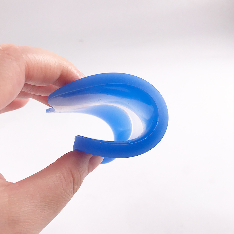 Almohadilla del talón de silicona en forma de U cómoda absorción de impactos resistente a la presión elastómero azul de tamaño medio almohadilla cóncava talón suave almohadilla del talón