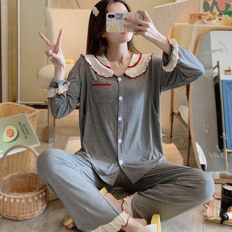 В наличии 2219 Пижамы для беременных летняя Модальная Послеродовая тонкая одежда для родов Одежда для беременных 7