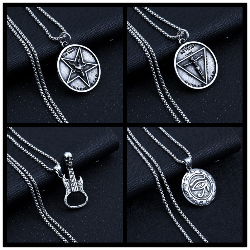 Pendant Necklace For Men Personalized Titanium Stainless Steel_voghion.com