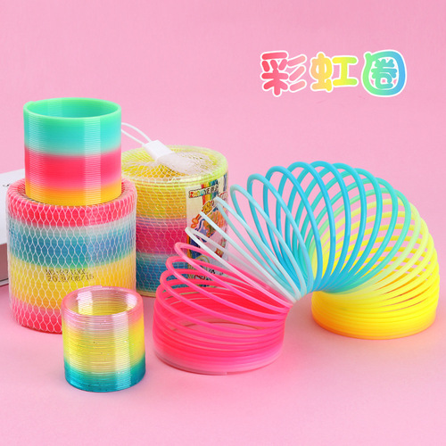 Creative children's toys rainbow circle large, medium and small sizes transparent baby educational rings nested rings in various shapes