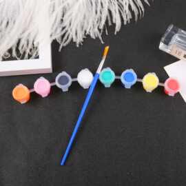 3ml8色连体丙烯颜料儿童彩绘颜料 DIY风筝水彩颜料石膏搪胶娃娃
