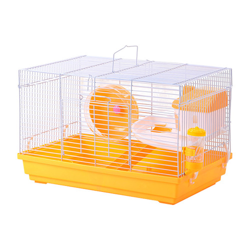 Double-layer basic cage, honey bag basic cage with platform, kettle and food basin, large running wheel for squirrels