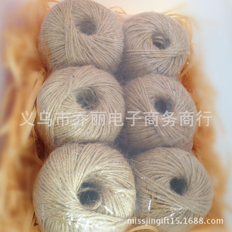 Dos hebras de tres hebras, accesorios de 1,5mm, cuerda de cáñamo, color primario natural, foto de pared, cuerda de yute, etiqueta de hilo de cáñamo