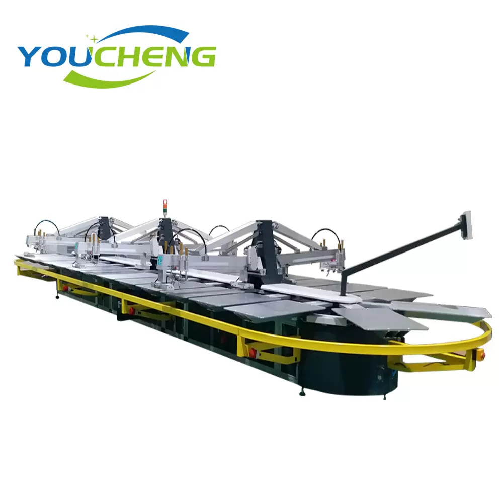 6色24工位椭圆印花机厂家现货 椭圆丝网印花机服装短袖印花