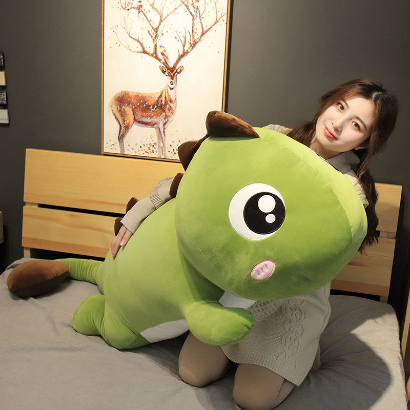 dinosaur pillow plush toy girls‘ large size sleeping companion doll doll ragdoll stall small gift factory wholesale