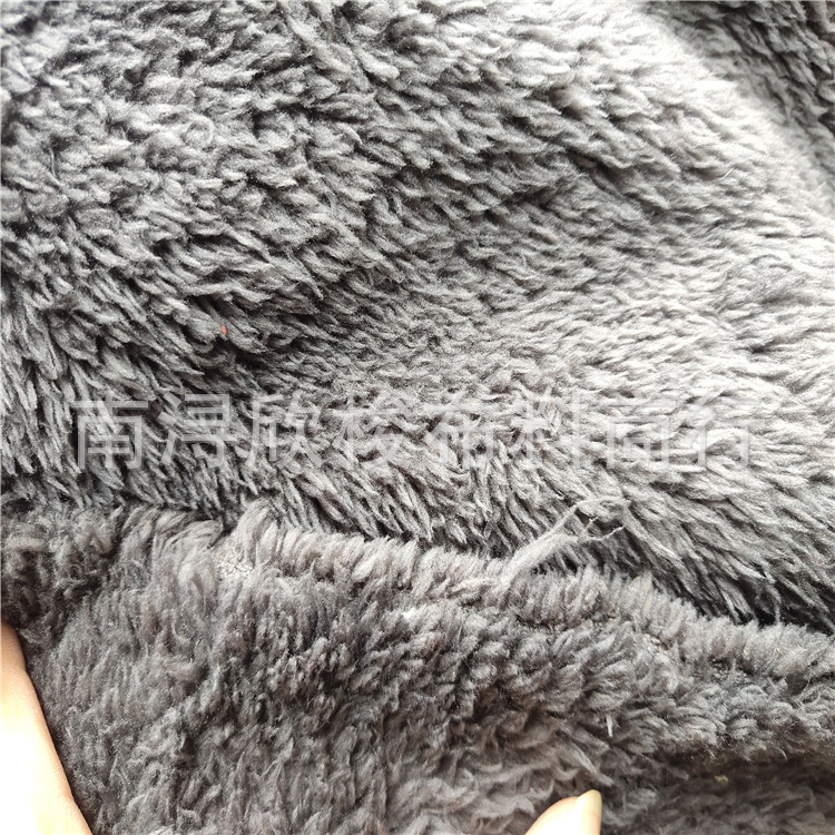 现货供应 舒棉绒 现货96F纬编染色 秋冬全涤双面 素色舒棉绒面料