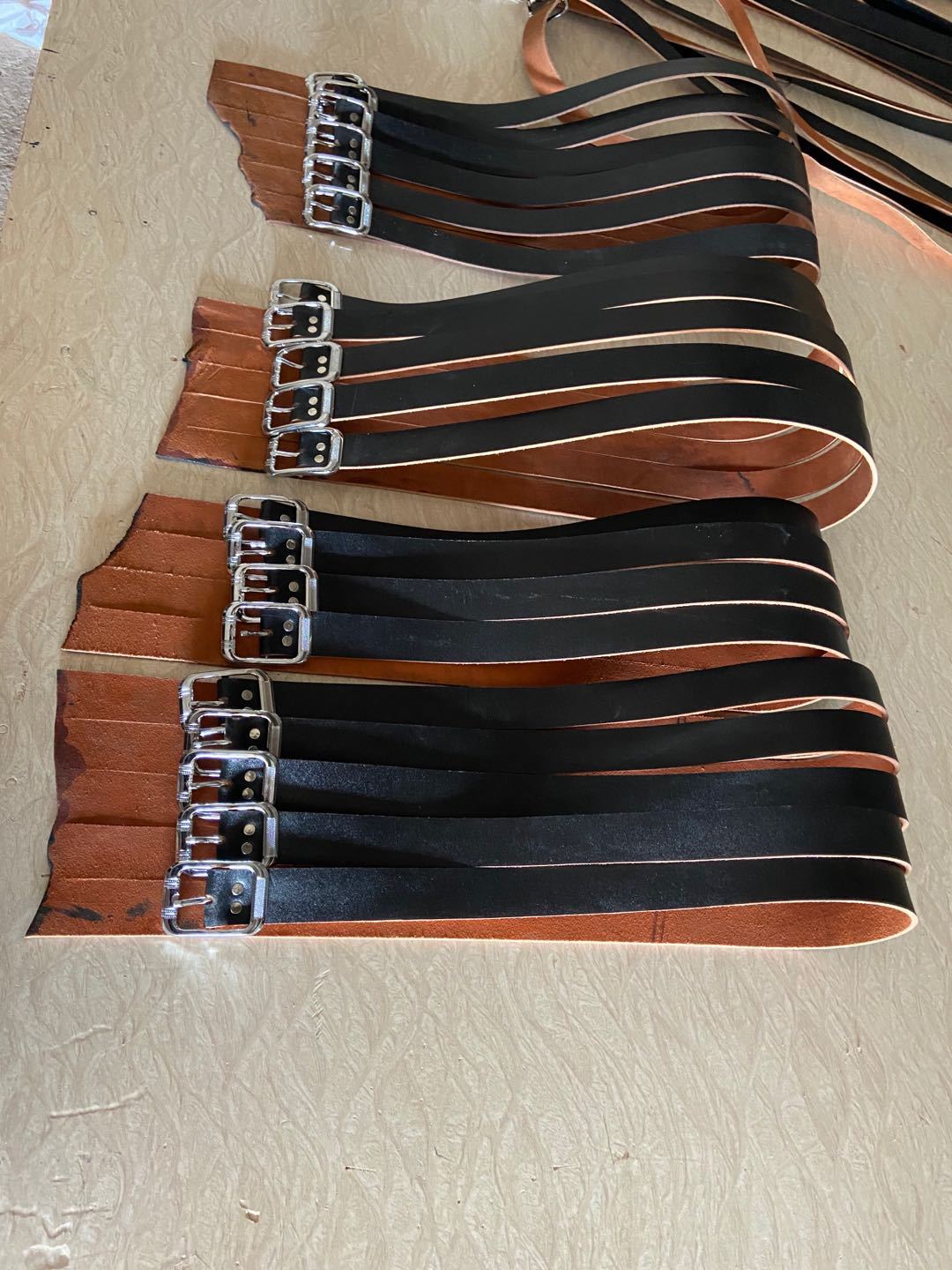 소가죽 블랙 접합 폭 3.8cm [알로이 데이 버클]