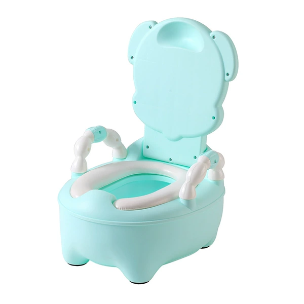 Blue toilet
