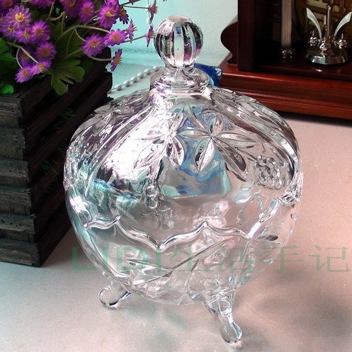 厂家生产热售 玻璃糖果盅  玻璃罐   量大优惠