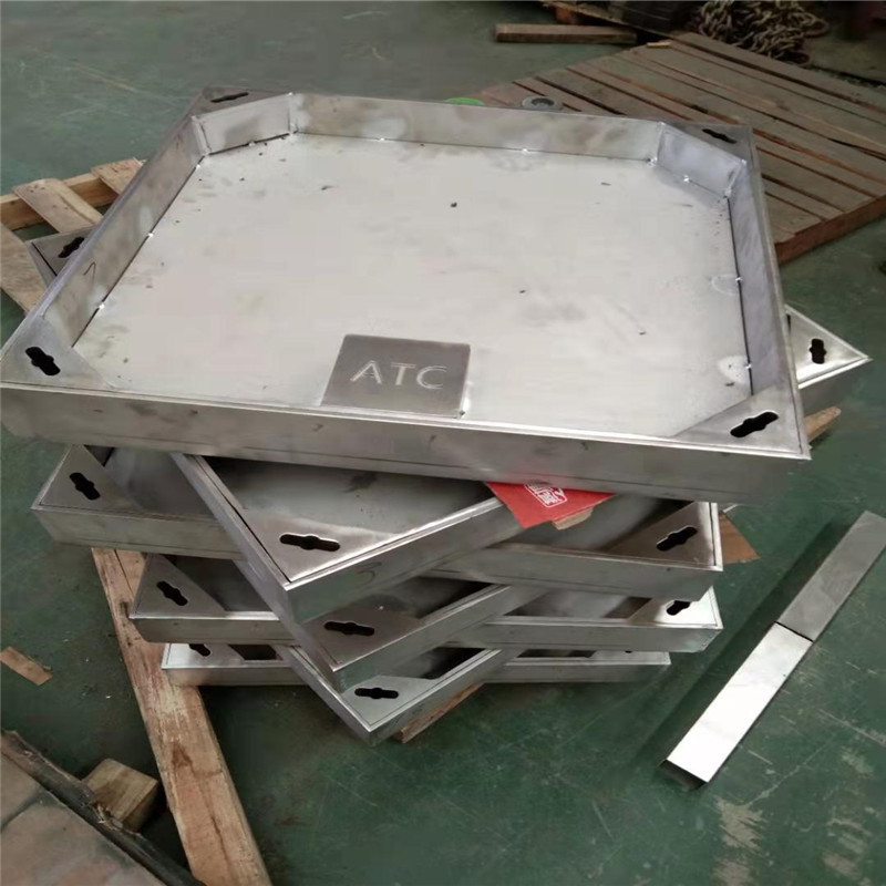 方形窨井盖装饰沙井盖排水沟盖板304不锈钢隐形井盖雨水篦子