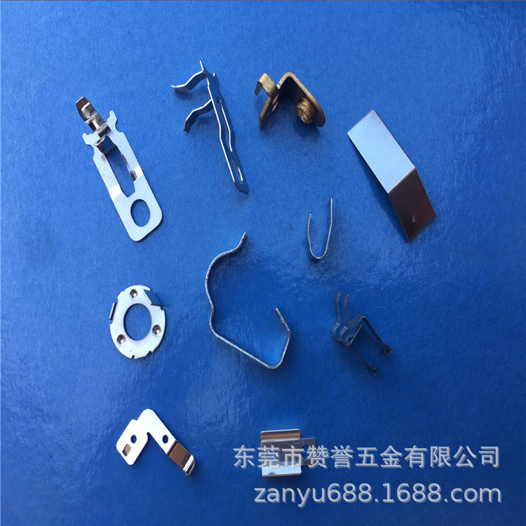 冲压小五金镀银镀锡电池弹片开关磷铜不锈钢弹片接触导电片