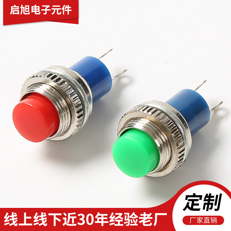 250V 0.5A 按钮开关DS-315小型按断开关10mm安装孔无锁自复位开关