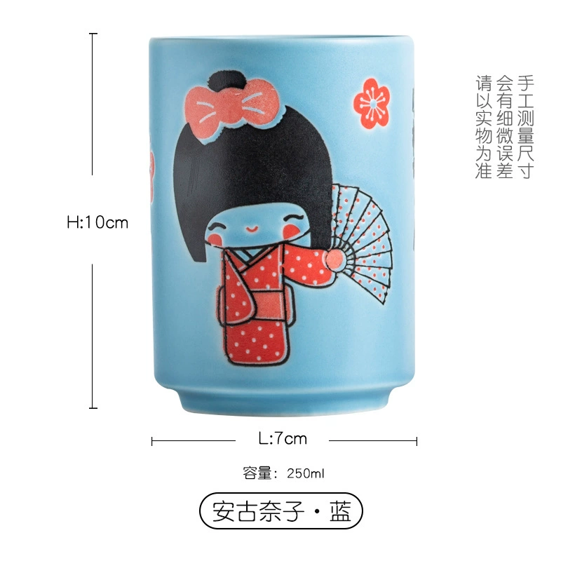 Процесс изготовления чая в японском стиле чашка из Jingdezhen керамика прямая чашка для воды чайная чашка суши чашка суши чашка японский магазин