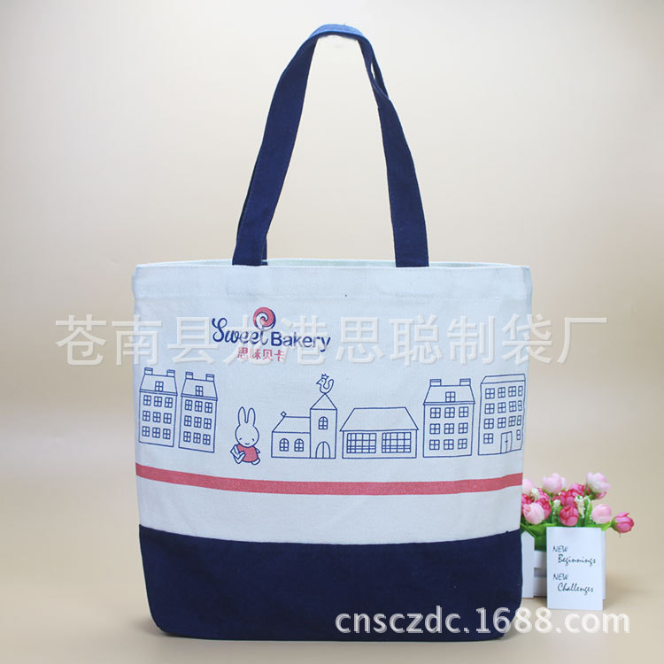 卡通时尚手提包  印花热转印手提袋 韩版棉布袋 可定 制logo