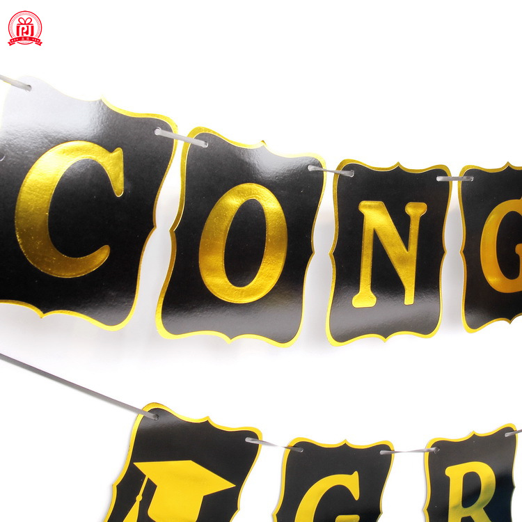 Amazon suministro temporada de graduación fiesta decoración pull flag graduación celebración ceremonia escena diseño banner al por mayor