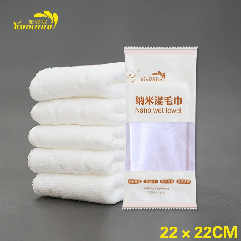 Кейтеринг Отель Влажные салфетки Универсальное одноразовое влажное полотенце Горячий горшок Ресторан Ручное маленькое полотенце для печати ЛОГОТИП