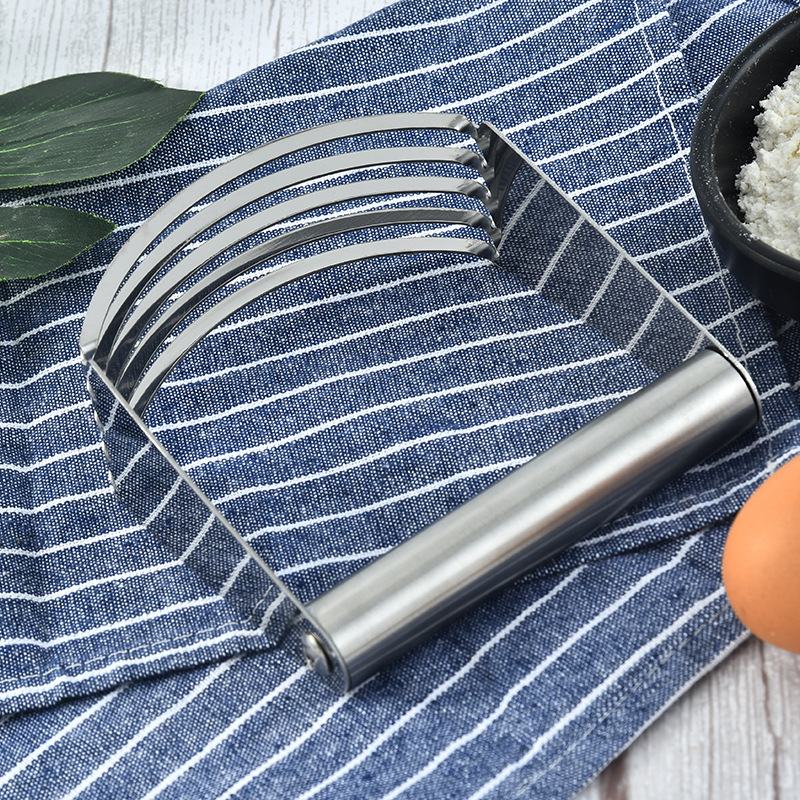 Venta directa de fábrica de batidor de masa de acero inoxidable, mezclador de mantequilla y harina, cortador de masa para crema, herramientas de repostería para galletas