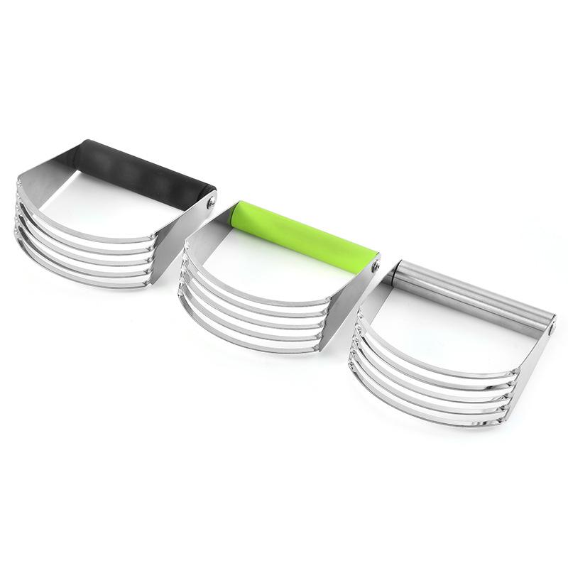 Venta directa de fábrica de batidor de masa de acero inoxidable, mezclador de mantequilla y harina, cortador de masa para crema, herramientas de repostería para galletas