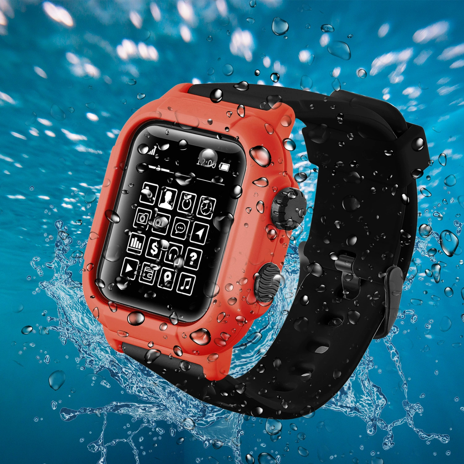 водонепроницаемый чехол для Apple Watch 40 мм с ремешком для плавания, множество цветов
