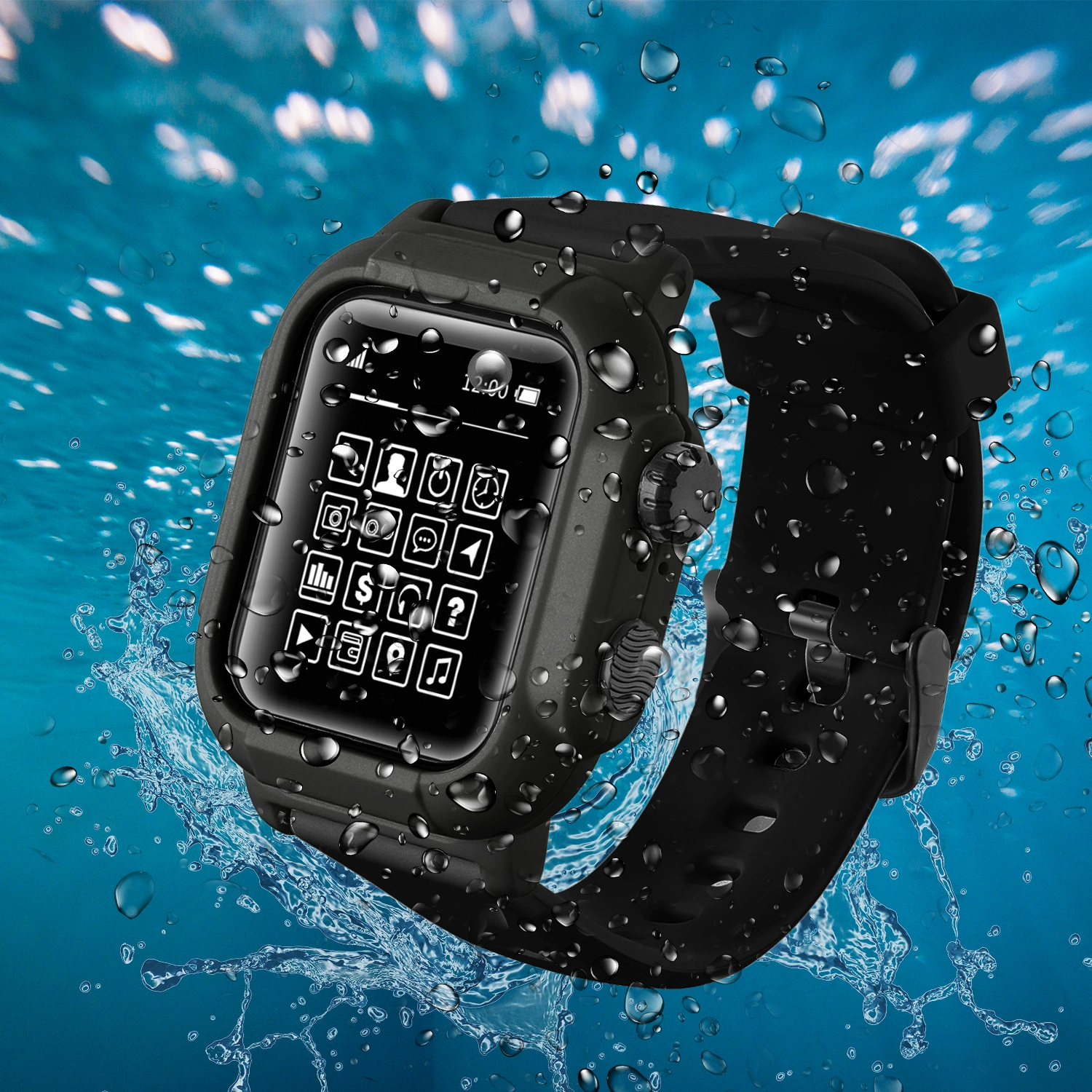 водонепроницаемый чехол для Apple Watch 40 мм с ремешком для плавания, множество цветов