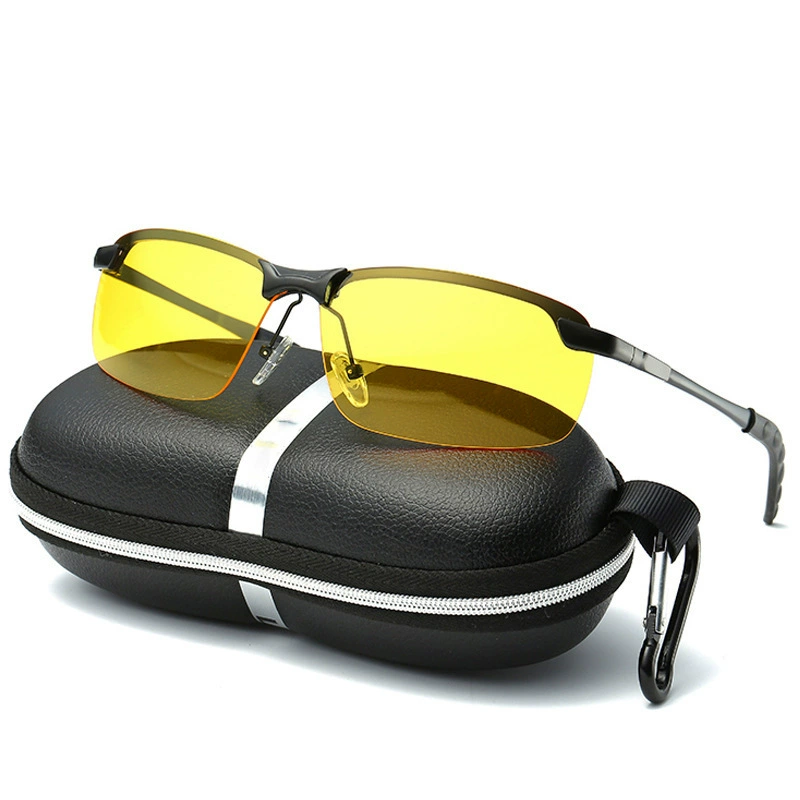[New sunglasses male day and night dual -use polarized night vision mirror night driving sunglasses outdoor riding color glasses 3043]