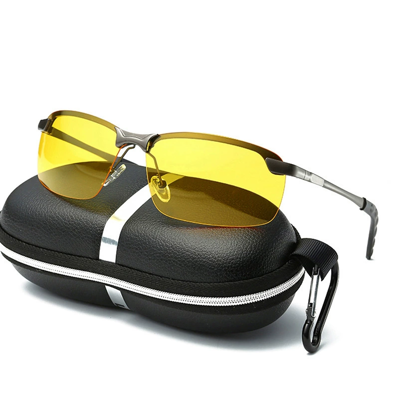 [New sunglasses male day and night dual -use polarized night vision mirror night driving sunglasses outdoor riding color glasses 3043]