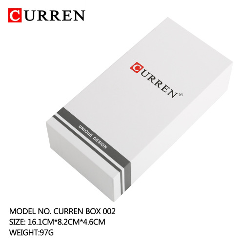 CURREN new watch box white square box white flat box gift watch box