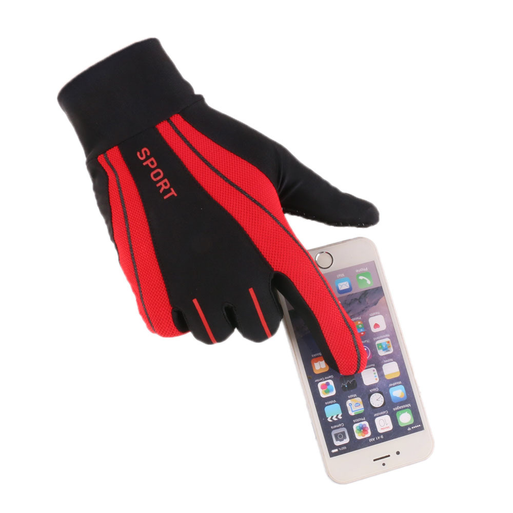 Nueva primavera y verano para hombres y mujeres guantes de equitación deportes al aire libre de alta elástica delgada transpirable malla pesca guantes de pantalla táctil