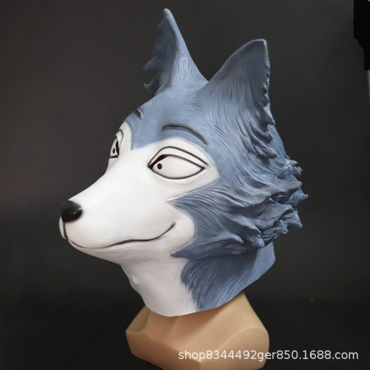 Animal Rhapsody Gray West Wolf Haru máscara de conejo cabeza cubierta beastars Halloween Cosplay props