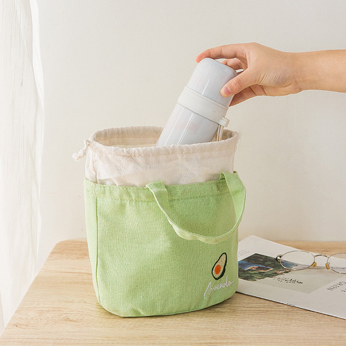 Insulated bag with aluminum foil, thickened, warm rice box cover, fresh, lunch bag, meal packaging box bag, handbag