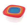 Colorful square round kitchen, plastic storage box