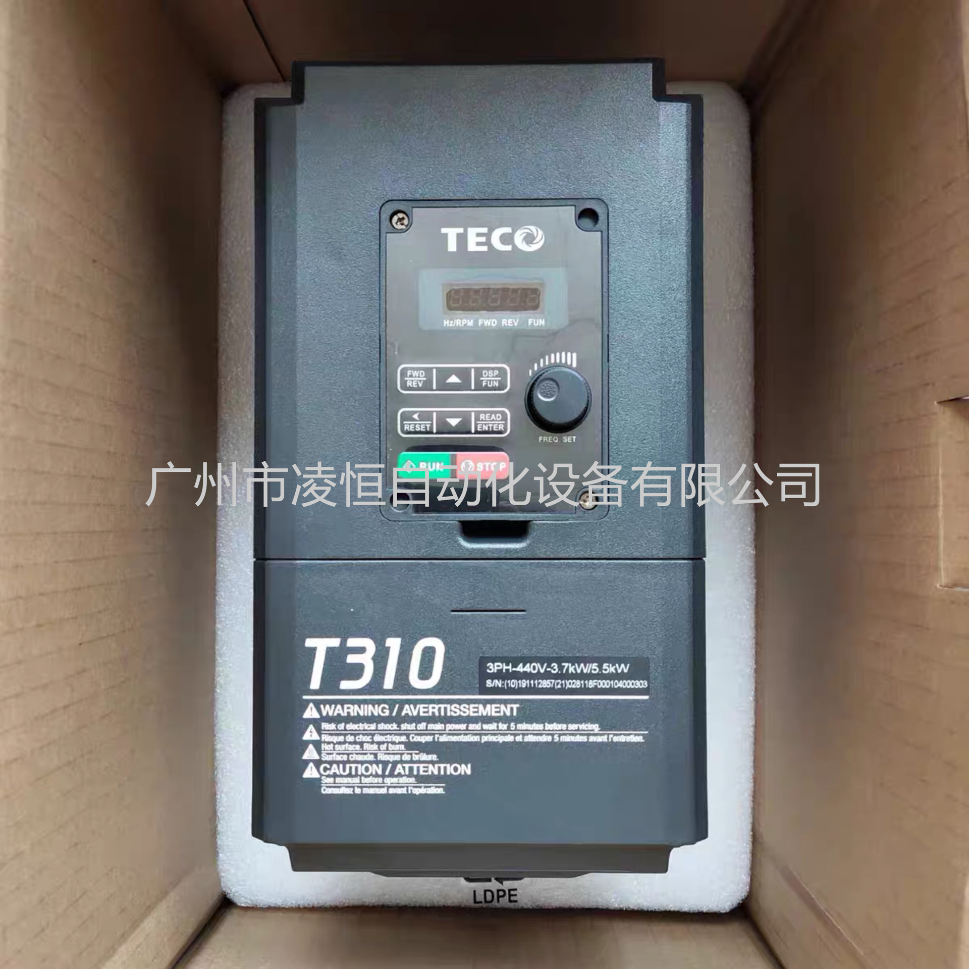 TECO台安东元变频器2.2KW三相380V通用型T310-4003-H3C质保一年