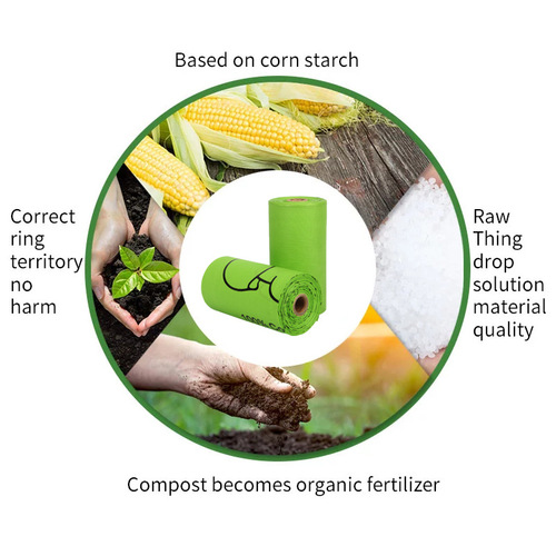 Cross-border pet waste bags fully biodegradable pooper scooper bags cornstarch pet waste bags compostable dog poop bags