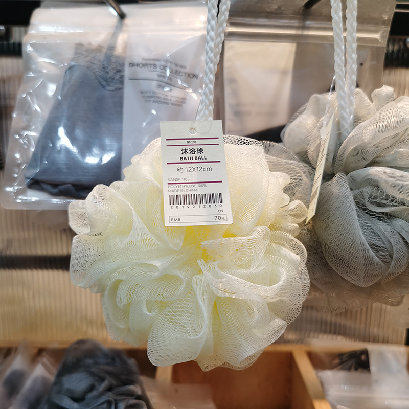 Unprinted Bath Ball Large Adult Good Japanese-style Bath Wipe Bathroom Back Wipe Bath Towel Bath Bubble Ball Bath Flower