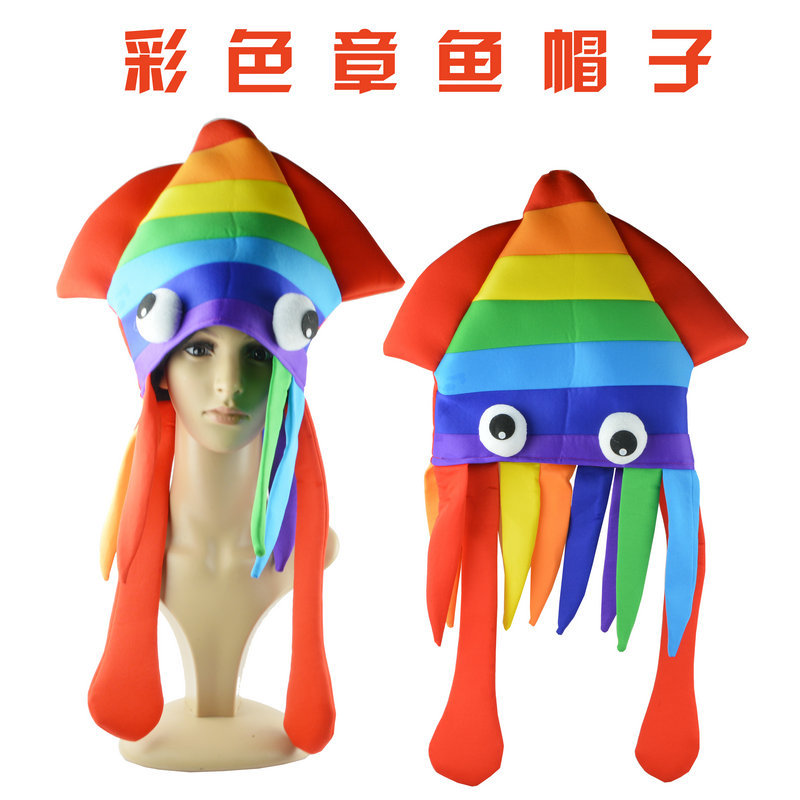 Sombrerería sombrero divertido halloween internet celebridad foto pulpo sombrero pareja niños adulto tiro japonés cumpleaños creativo