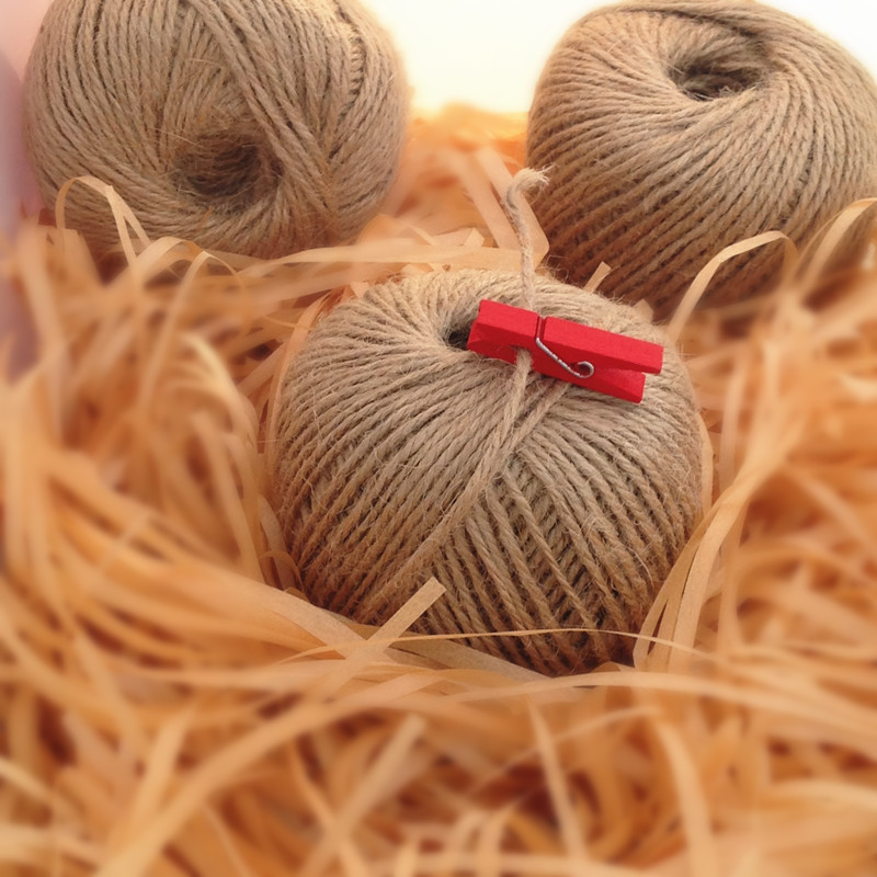 Dos hebras de tres hebras, accesorios de 1,5mm, cuerda de cáñamo, color primario natural, foto de pared, cuerda de yute, etiqueta de hilo de cáñamo