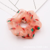 Hair accessory, strawberry, gauze cloth, hairgrip, Korean style, internet celebrity