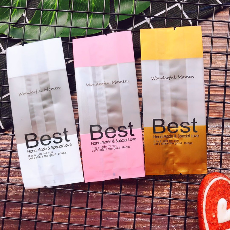 Best磨砂塑料袋凤梨酥开运酥包装袋曲奇糕点热封烘焙食品袋100只