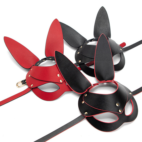 Romantic Eye Mask Female Adult Character Role Play Bunny Girl Mask Cos Stage Party Nightclub Leather Mask