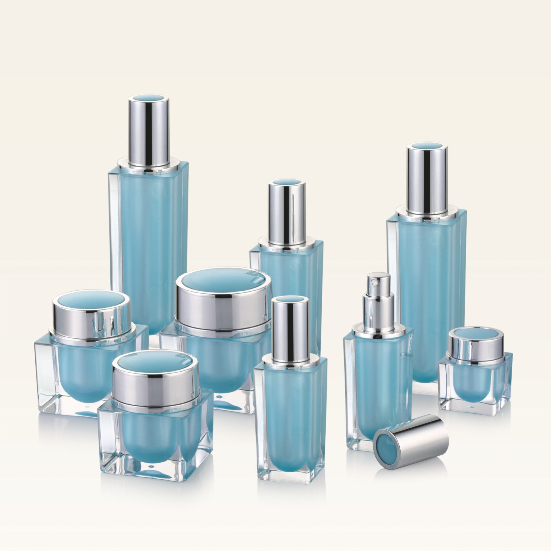 高档化妆品亚克力瓶 直角四方膏霜瓶 50g热销款 美白霜瓶