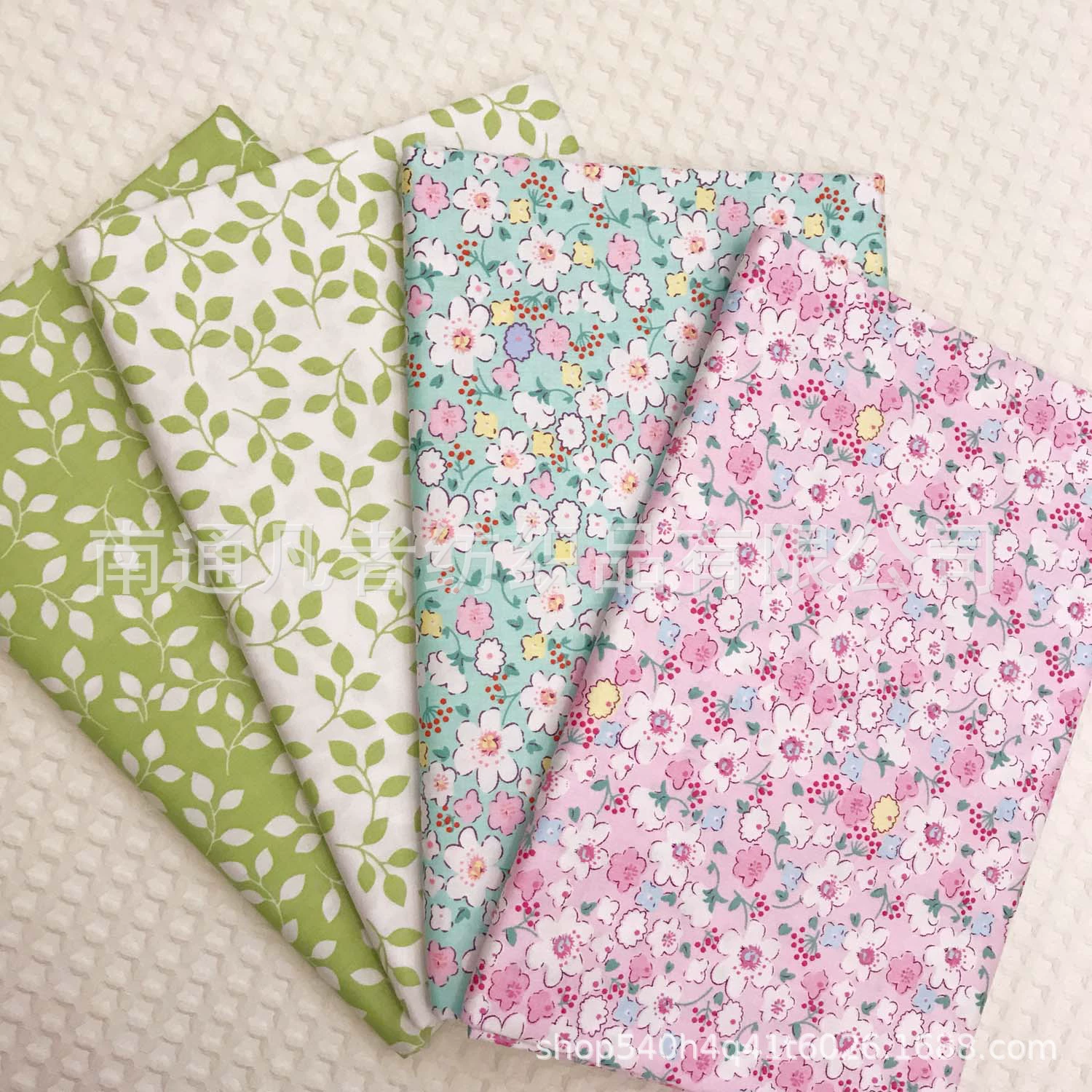 Маленький цветок мелкий лист завод серии хлопок саржа набивные ткани постельные принадлежности ручной работы хлопчатобумажная ткань оптом