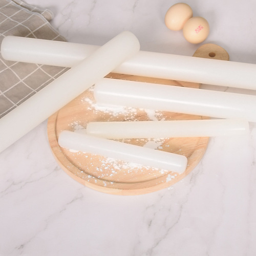 Plastic white PP rolling pin silicone dumpling skin rolling pin non-stick fondant rolling pin kitchen baking rolling pin