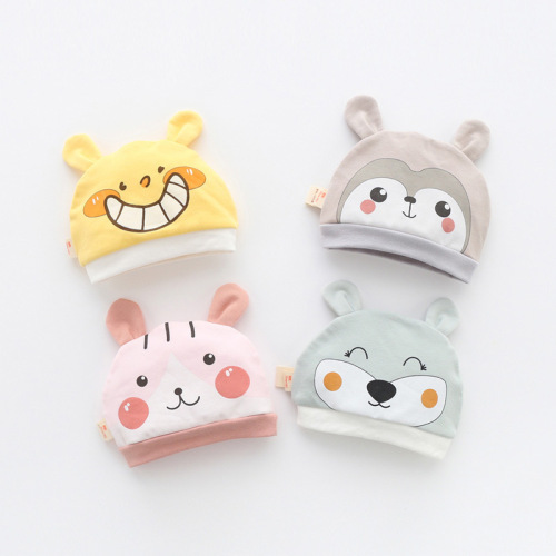 Baby Hat 0-3 Months 100% Cotton Cap Spring and Summer Newborn Girls and Boys Baby Newborn Hat 6 Months Full Moon