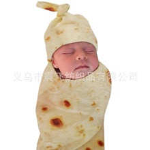 Tortilla Blanket墨西哥卷饼毯婴儿堡垒襁褓毯裹毯披萨毯大饼毛毯