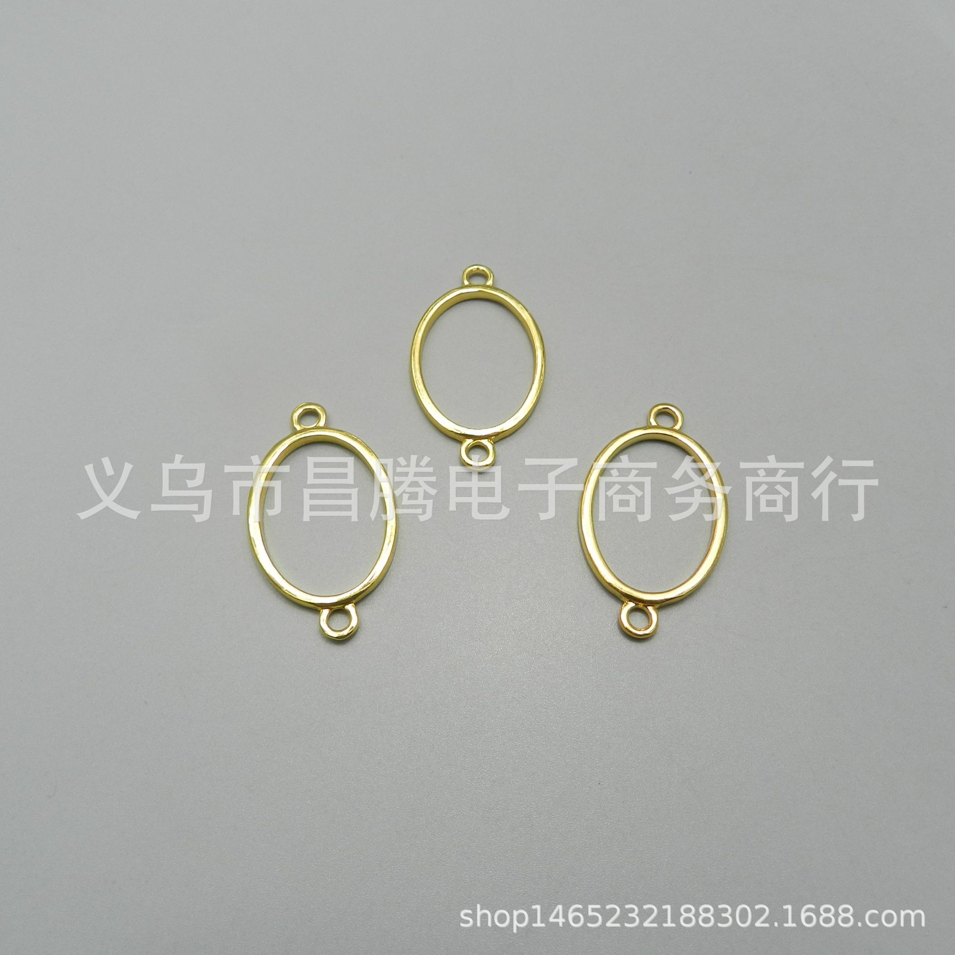 Color retaining Oval double hanging uv Crystal epoxy frame resin glue metal hollow frame diy jewelry accessories handmade