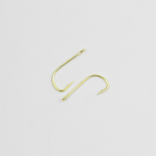 Tube sleeve hook, gold sleeve fish hook, looped, barbed, long handle, bulk small crucian carp hook, Luya white strip horse mouth hook