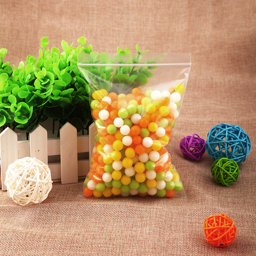 Pe bone bag, plastic packaging seal bag, transparent ziplock bag, red edge and white edge food packaging bag